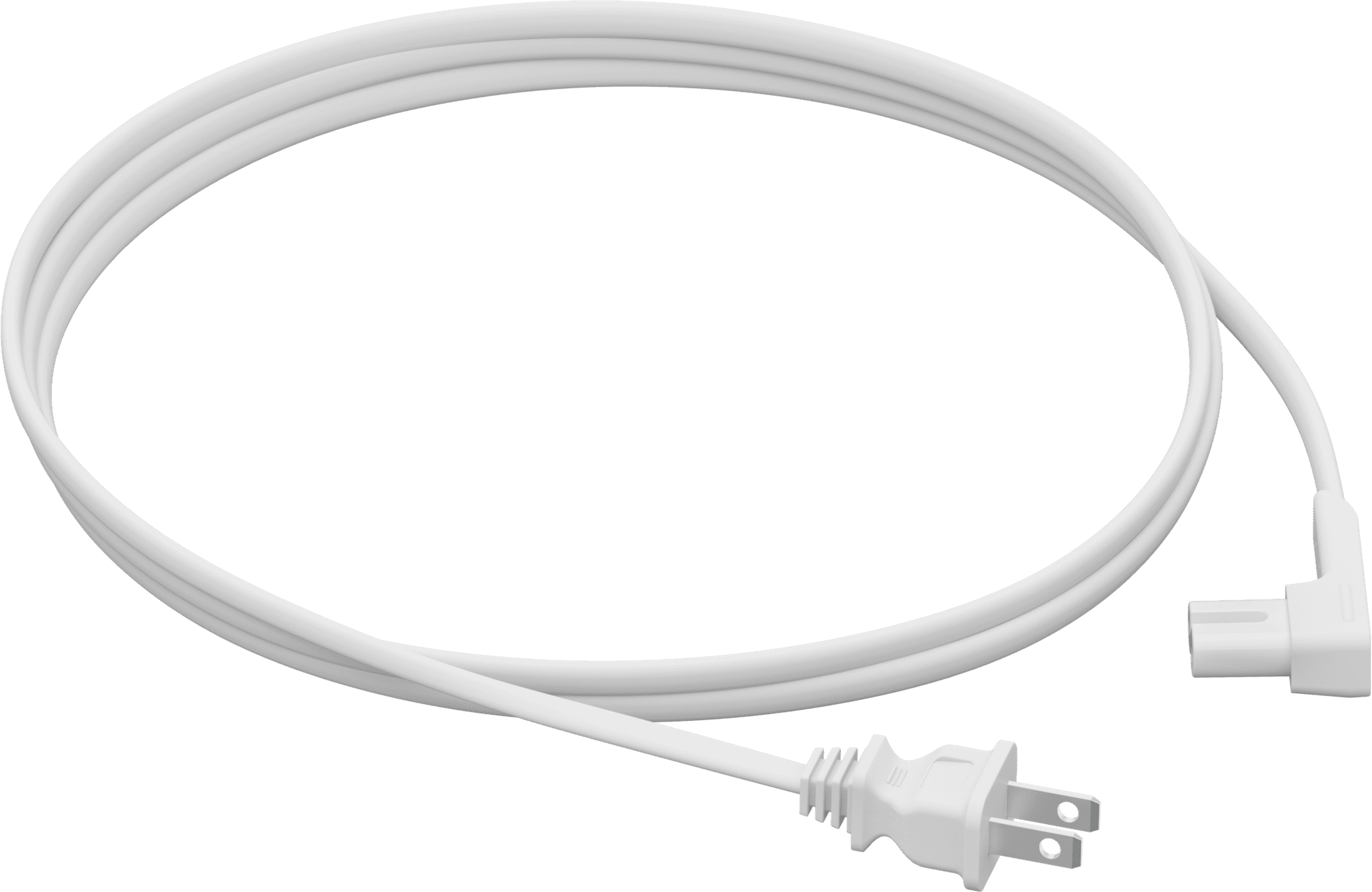 Angled Power Cable Standard white