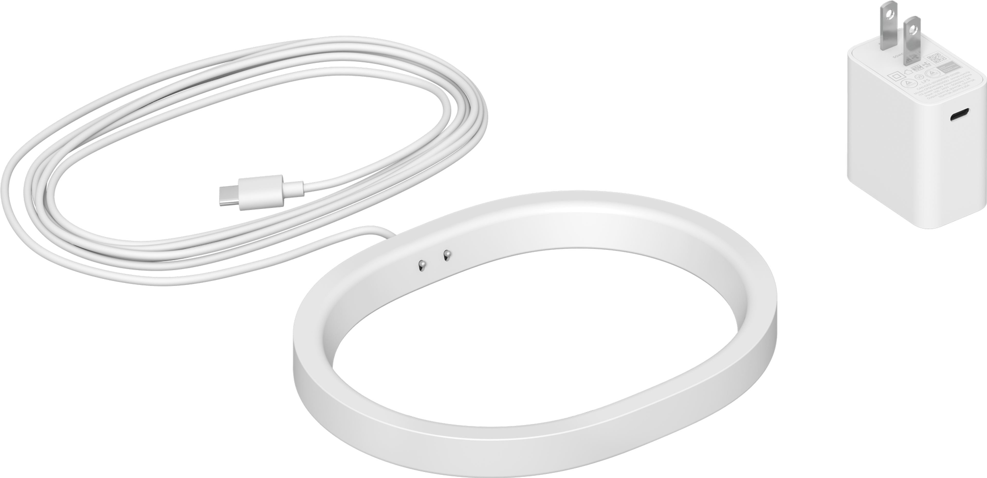 Image of a white Sonos Move 2 Wireless Charging Base with its corresponding regional power socket