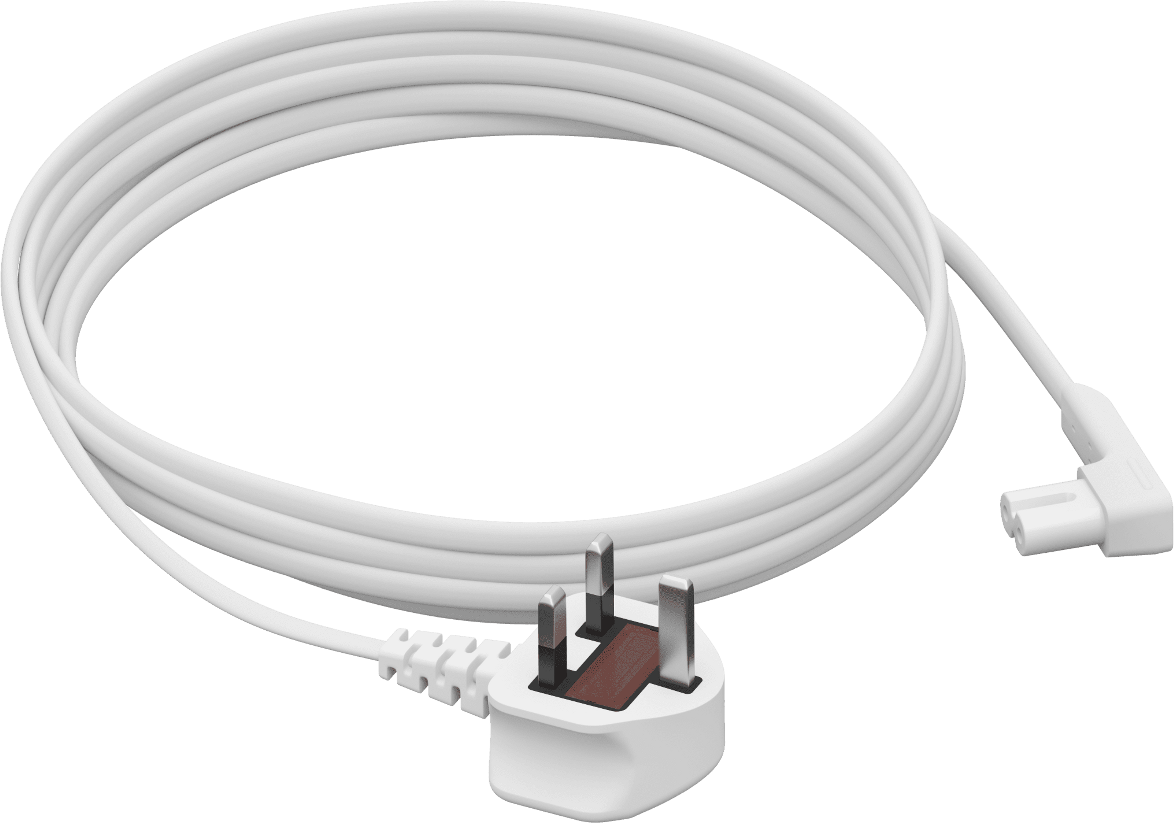 Angled Power Cable Long white