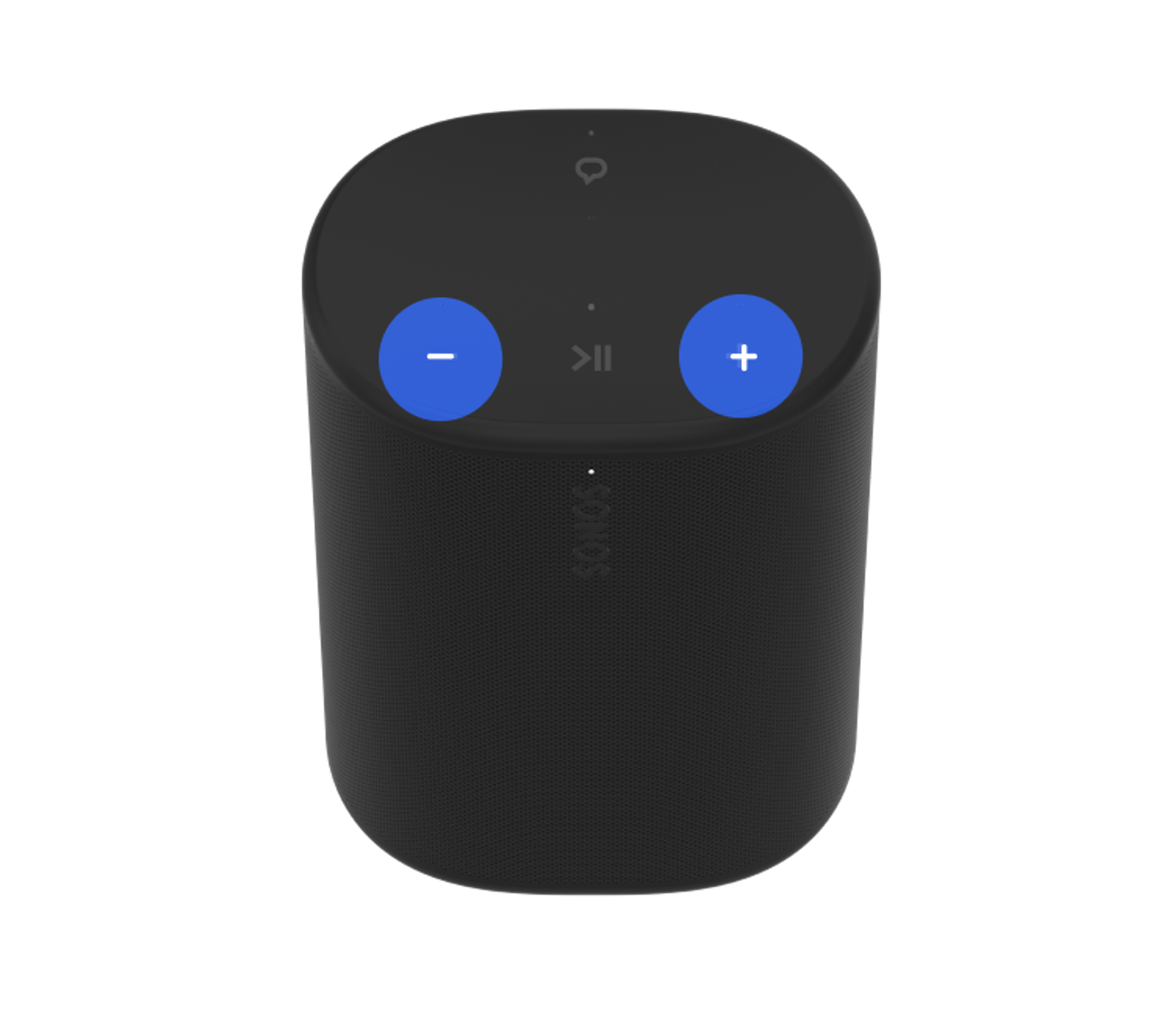 Sonos Play with volume buttons highlighted