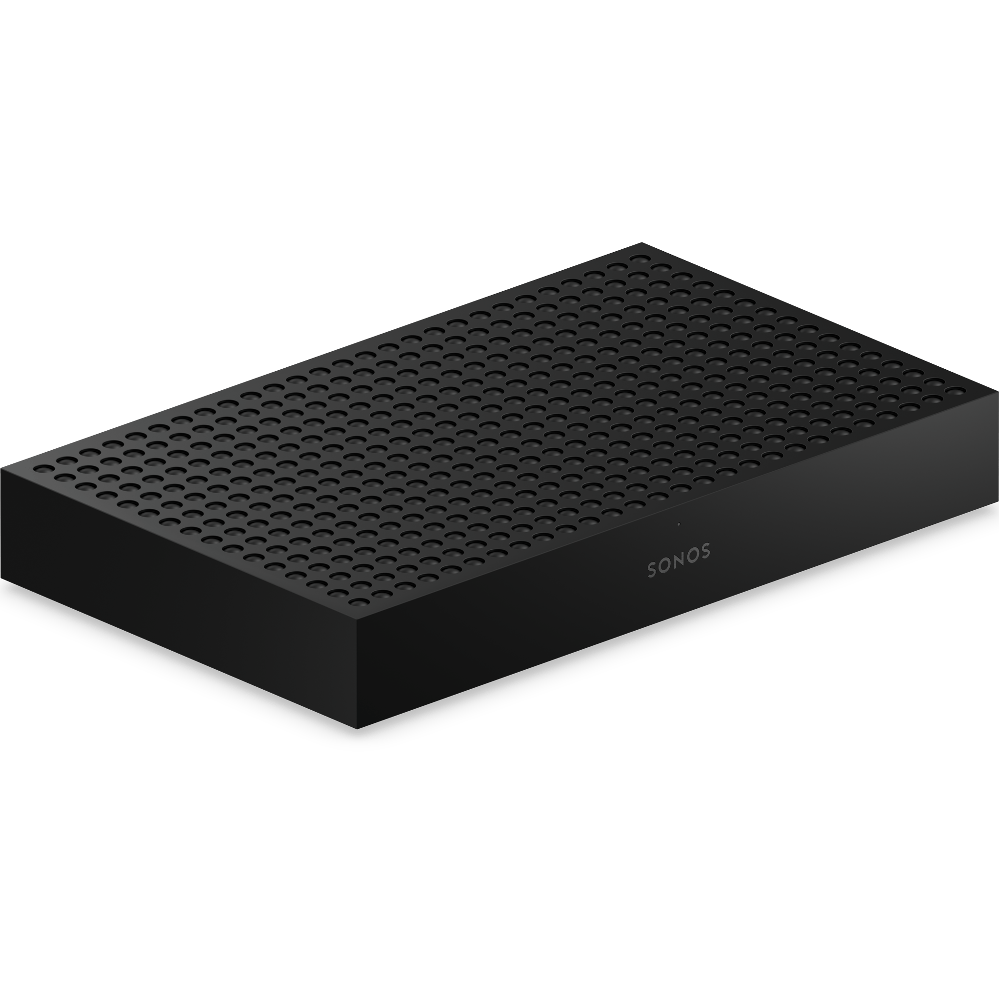 Sonos Amp Multi overhead view — 8-channel multi-zone amplifier in black matte finish