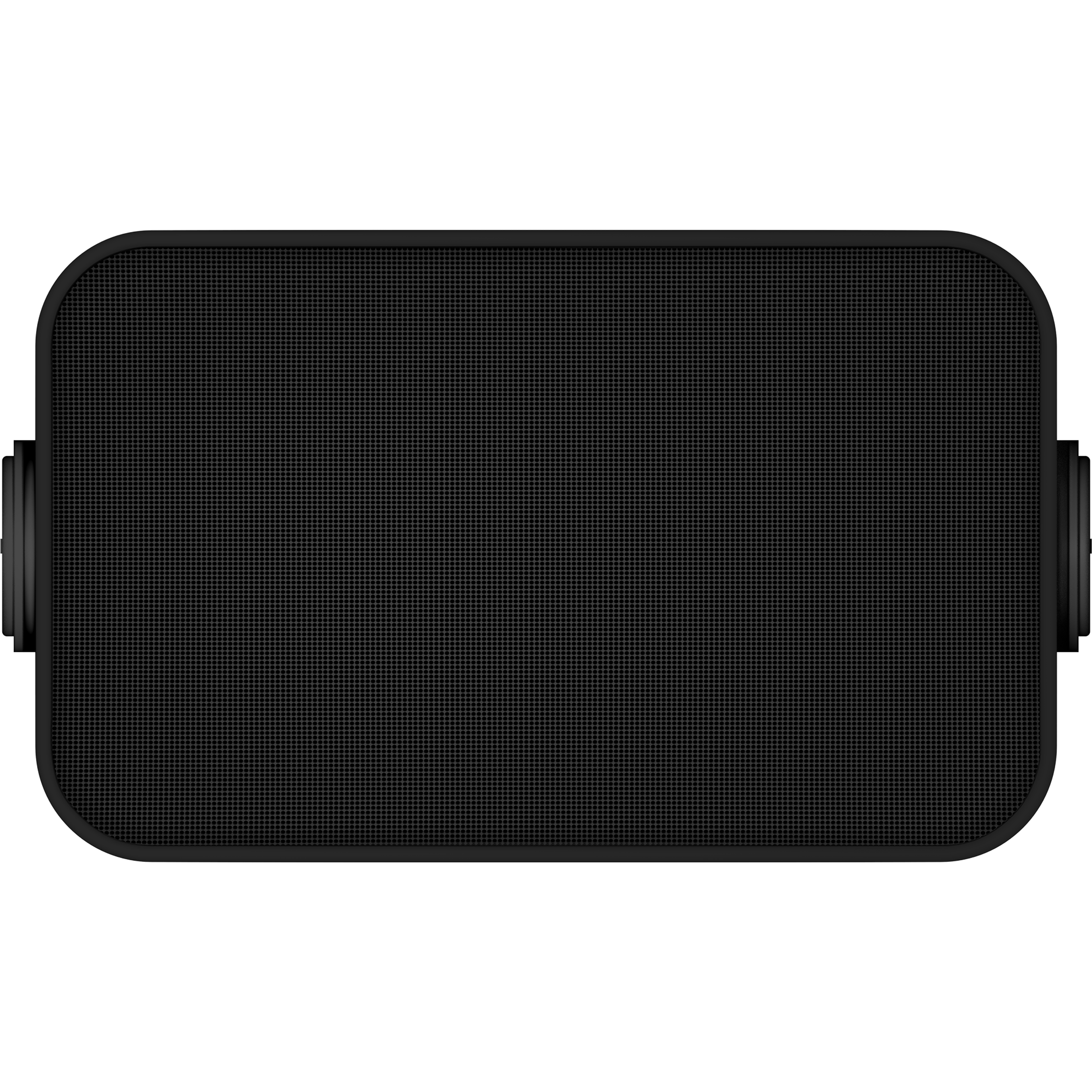 Front view of the black outdoor speaker grille