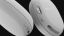 Closeup detail of the ear cups and controls on a pair of white Sonos Ace Ultra headphones