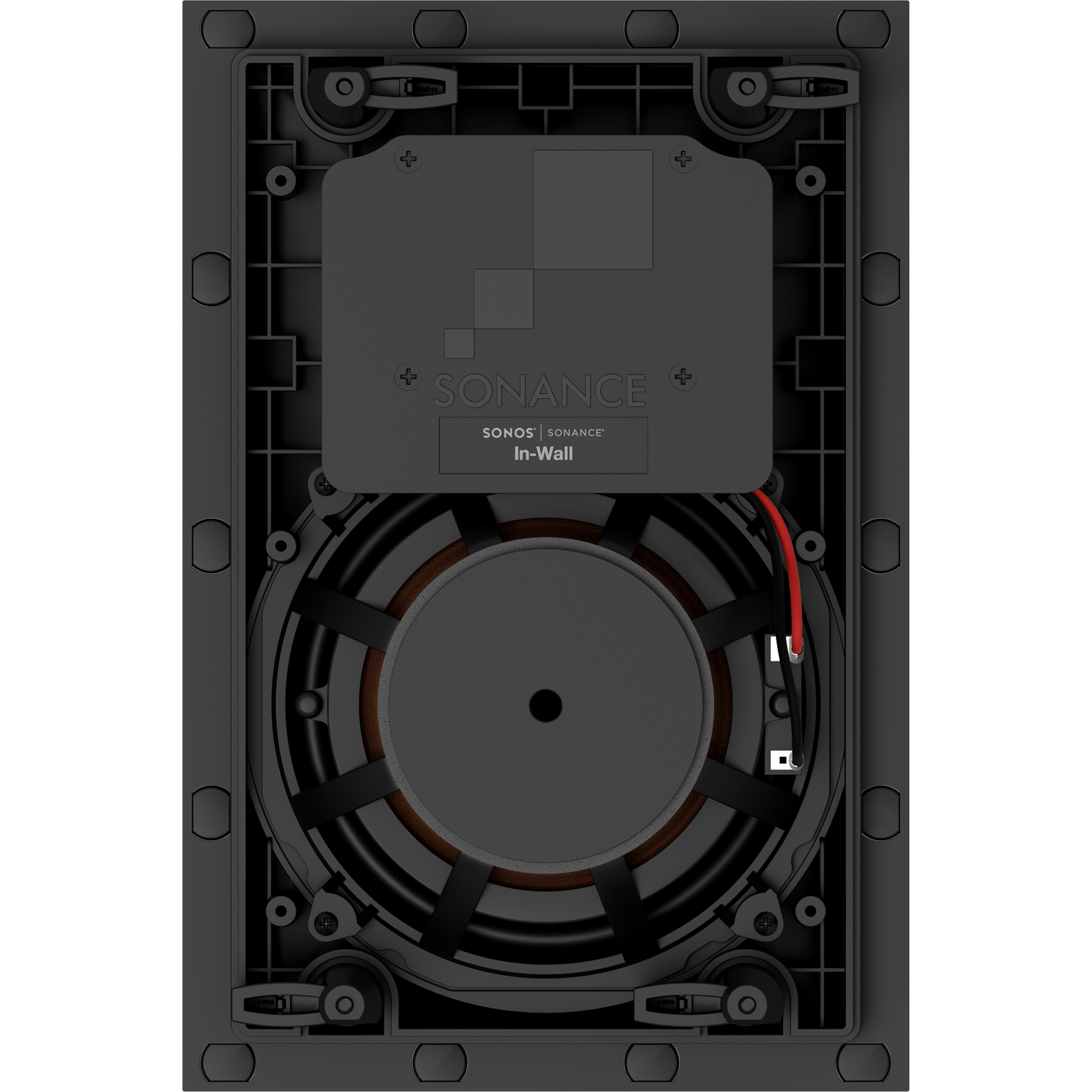 Back view of the in-wall speaker housing