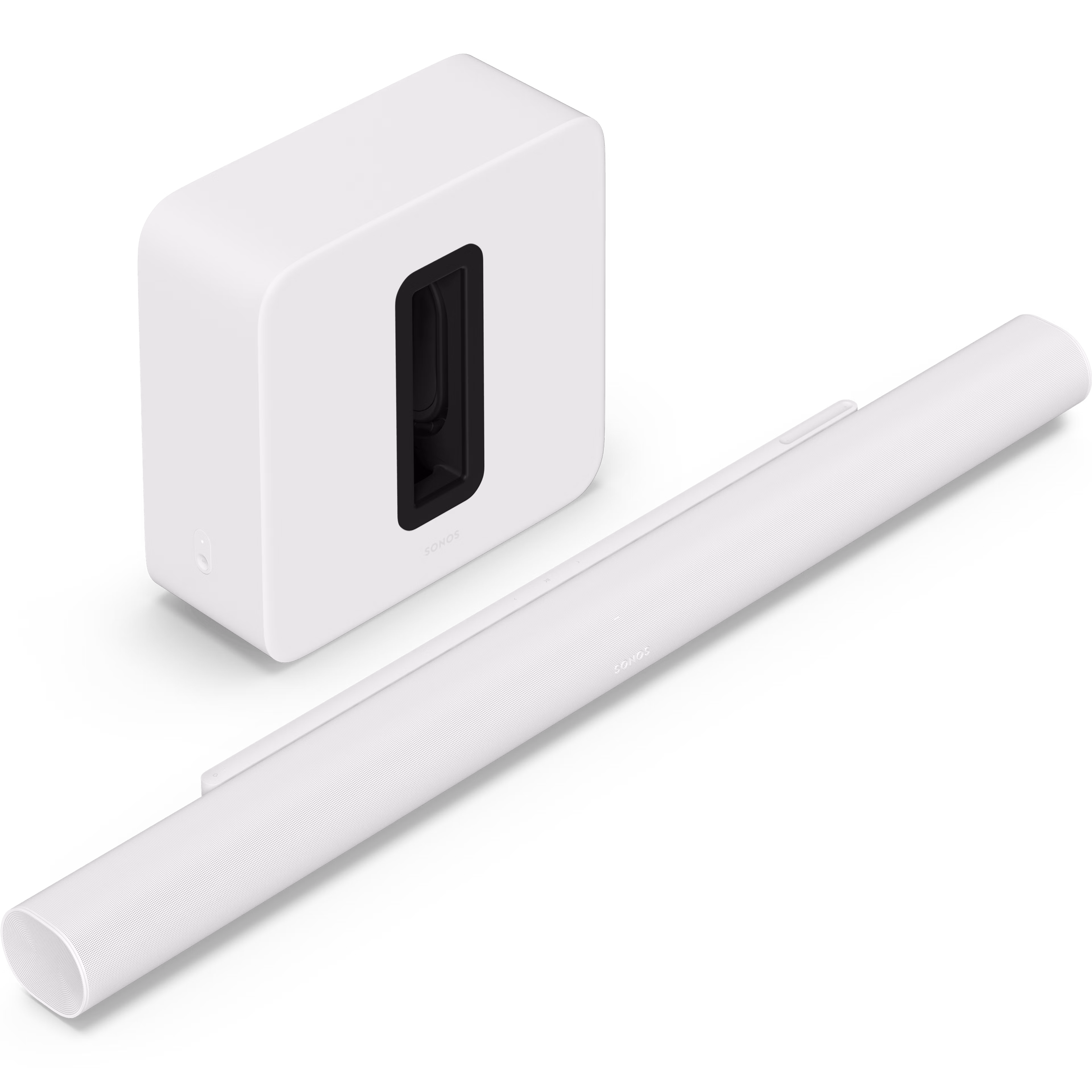 Set of a white Arc Ultra and a white Sub 4