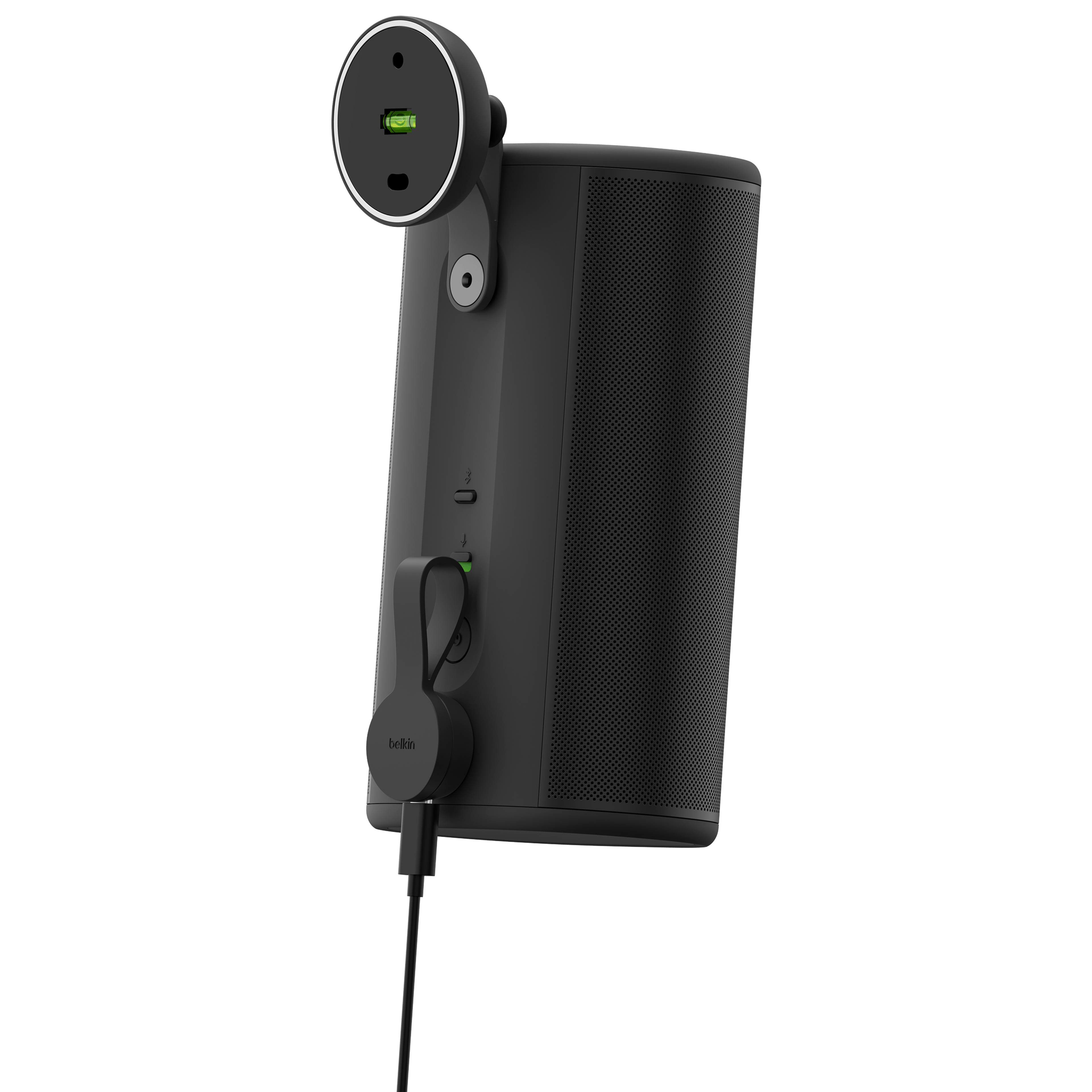 Back side of Belkin Wall Hook for Sonos Play in black