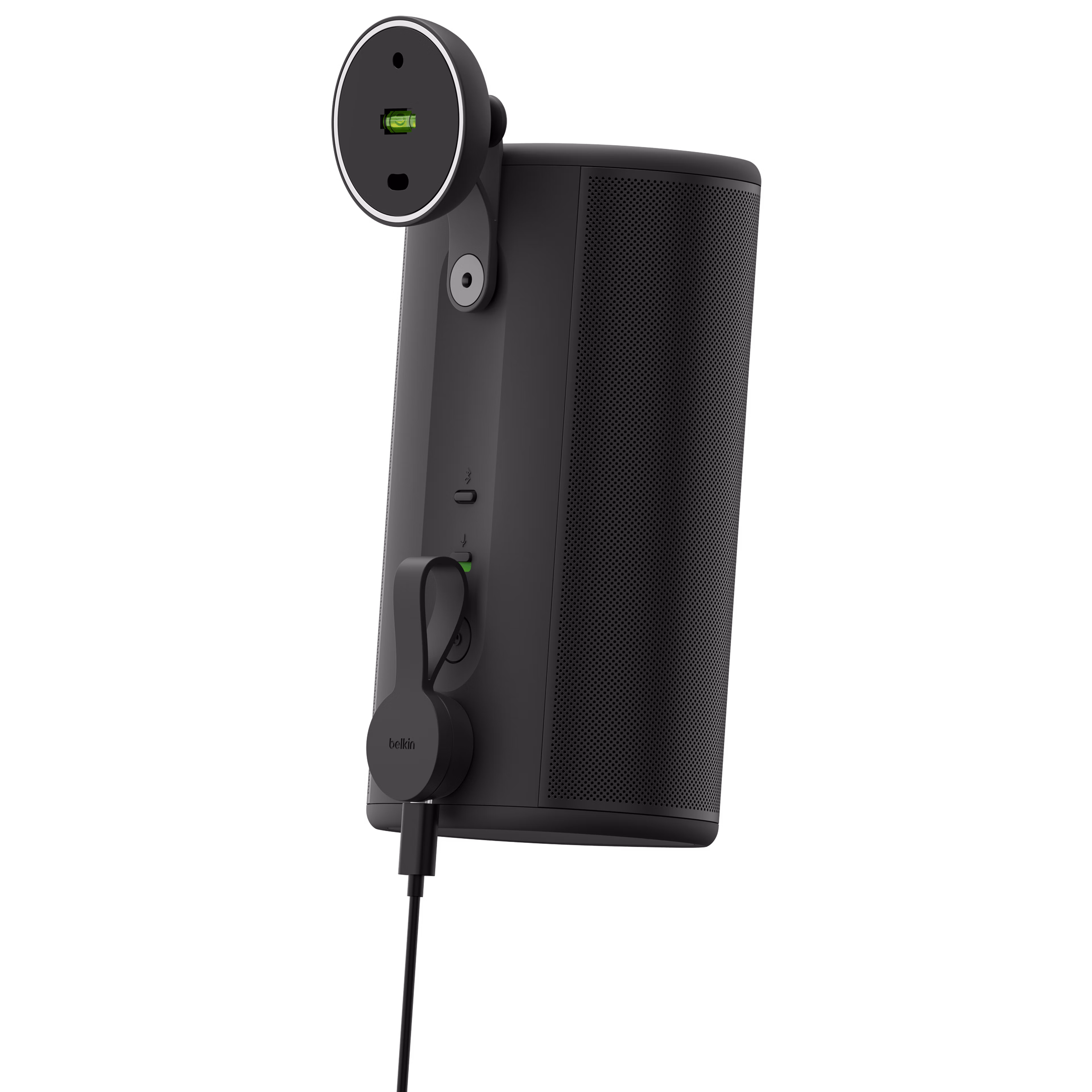 Back side of Belkin Wall Hook for Sonos Play in black