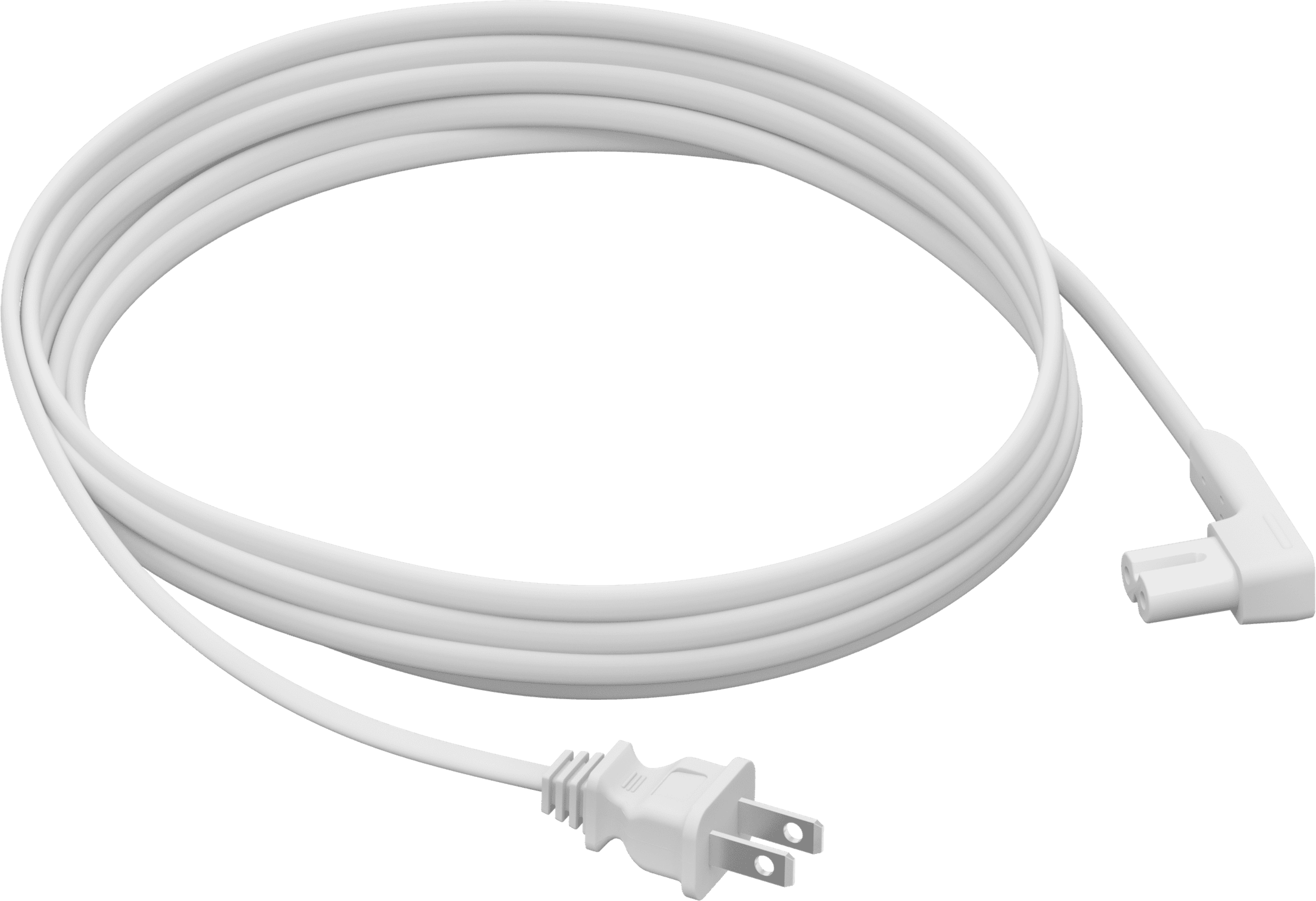 Angled Power Cable Long white