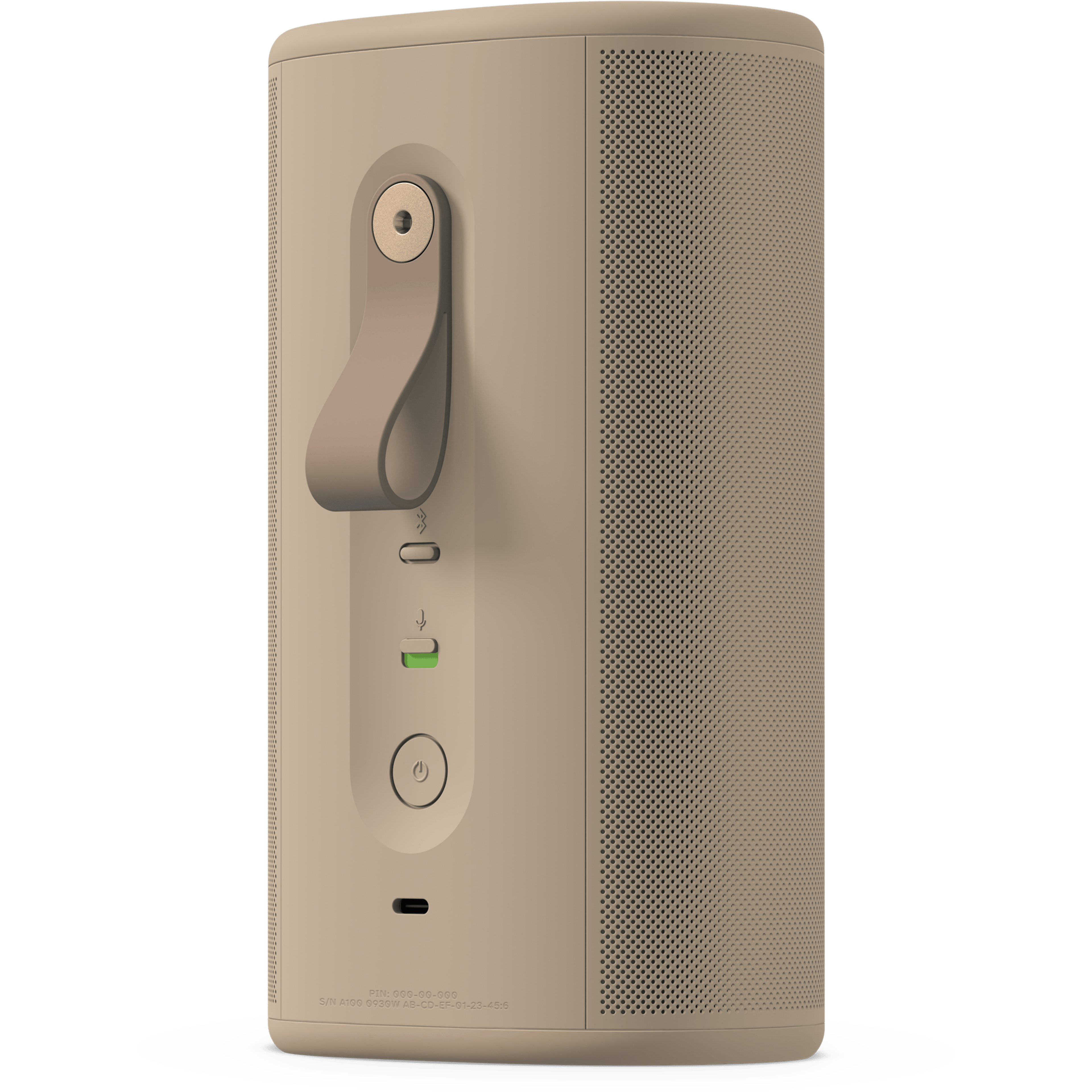 Vue arrière d’un Sonos Play couleur Sable légèrement incliné