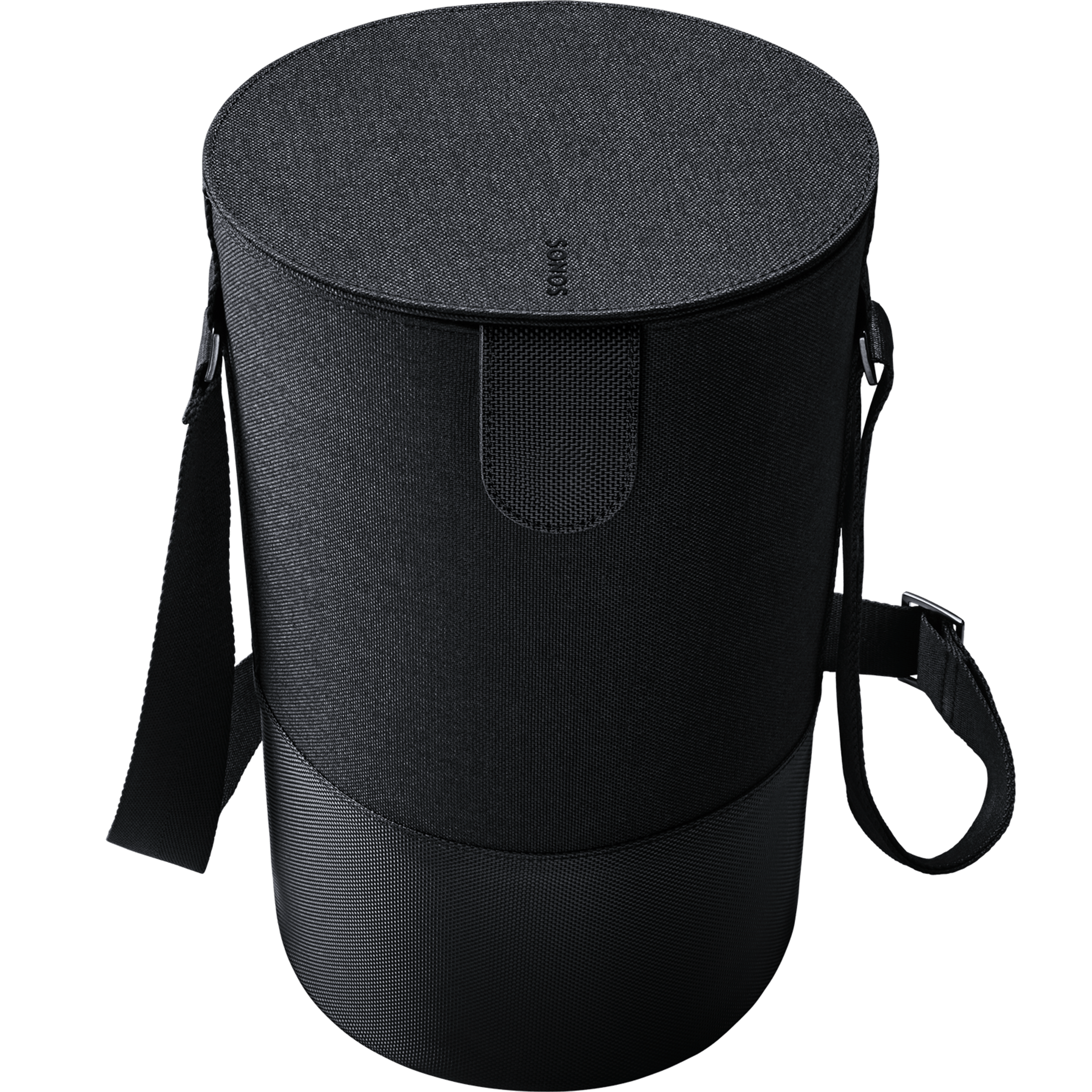 Image of the top and front of a closed Sonos Move Travel Bag tilted forward