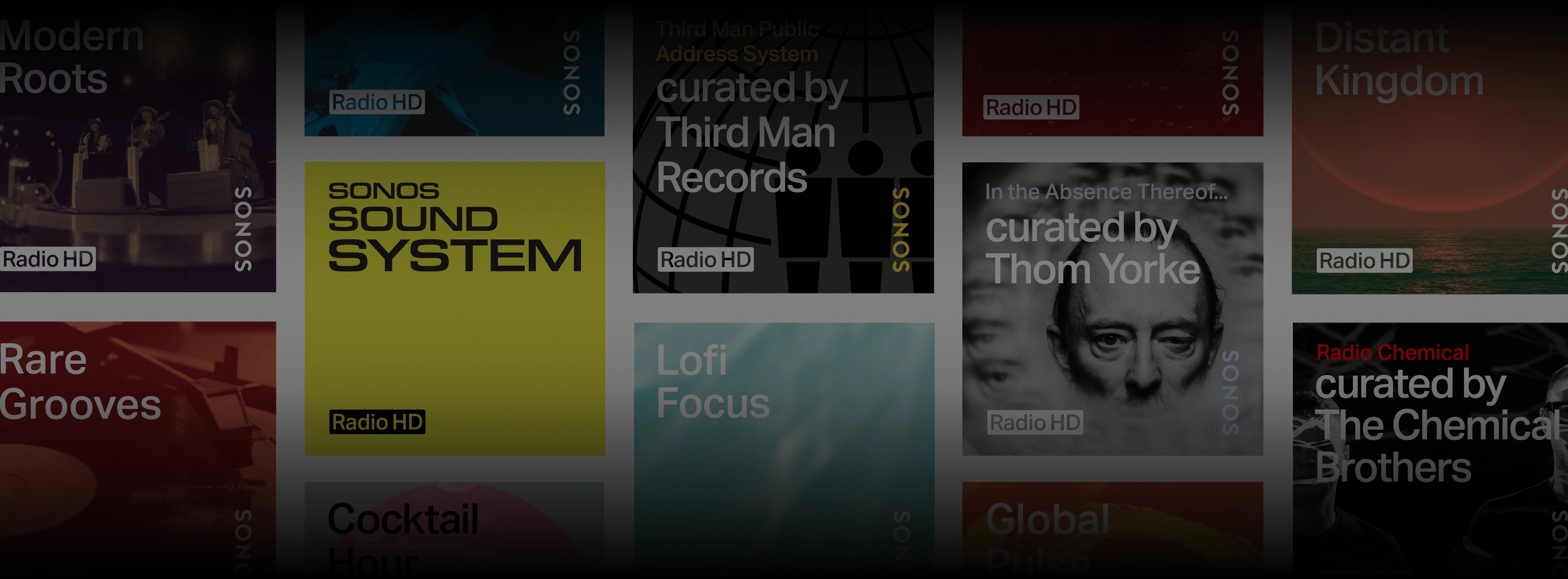 Radio station cover collage