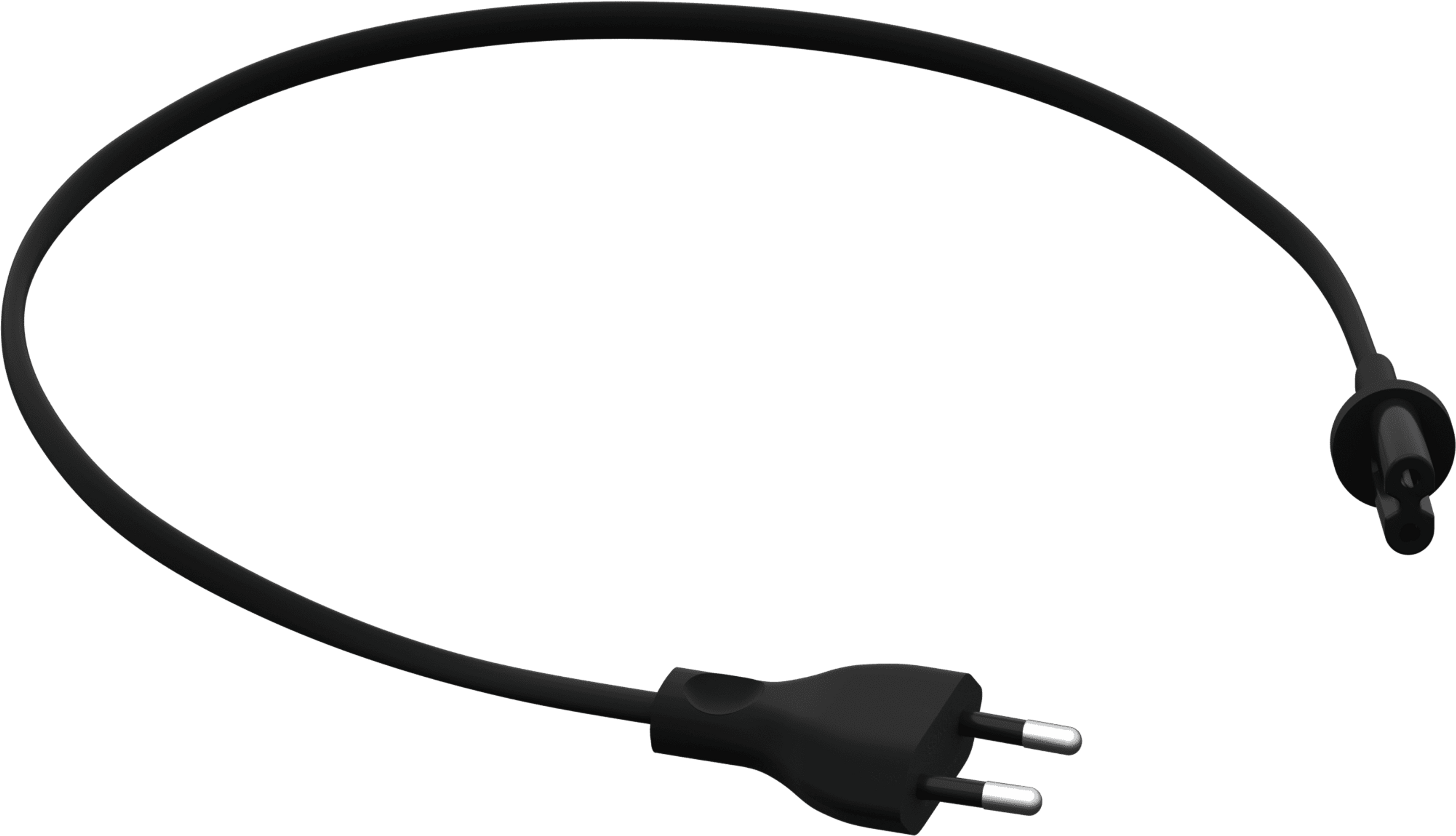 Kort, svart strömkabel I