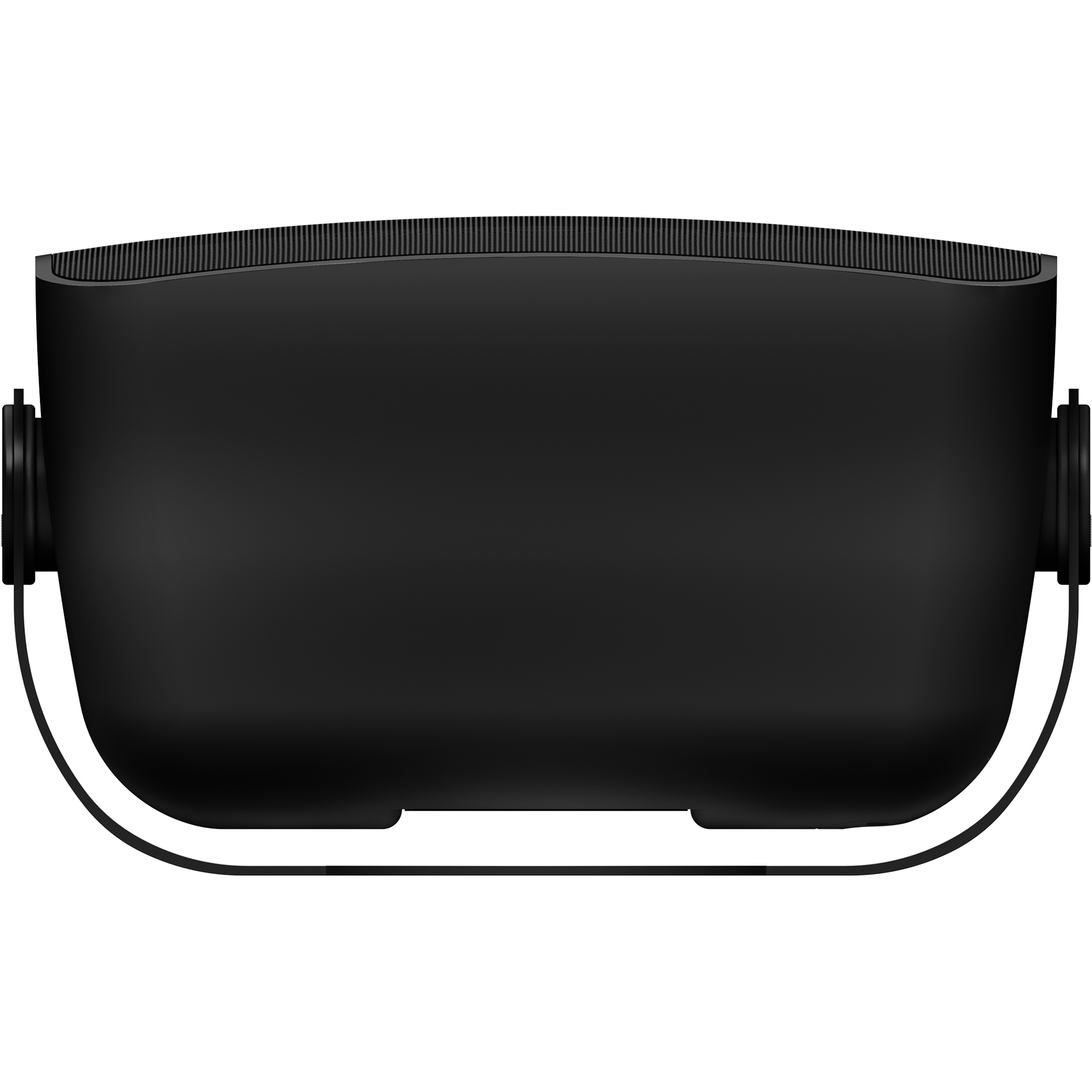 Top view of the black outdoor speaker