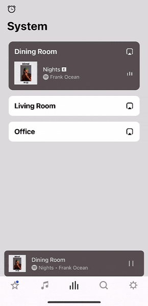 Group and ungroup rooms Sonos