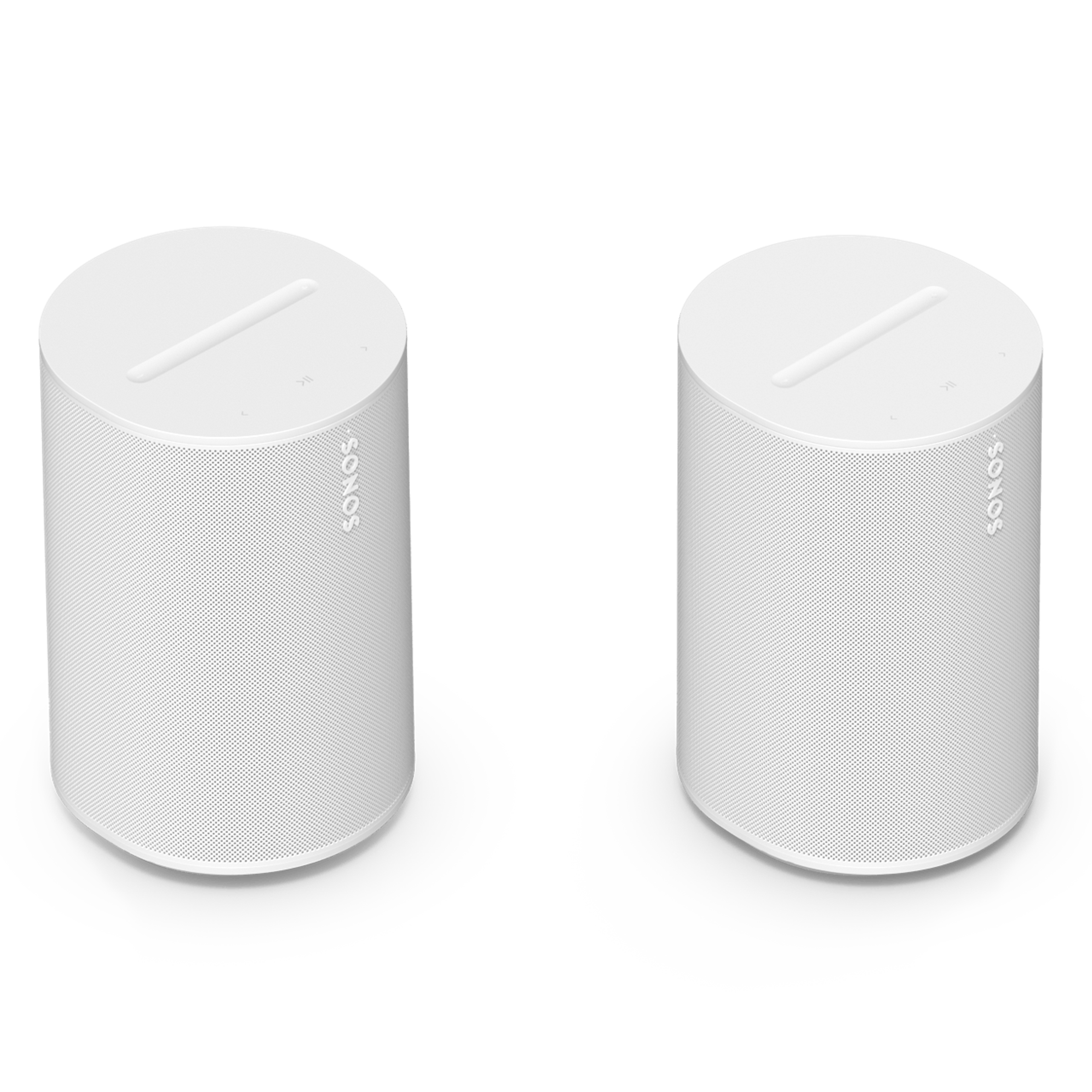 Angled view of the Sonos Era 100 SL pair speaker set in white