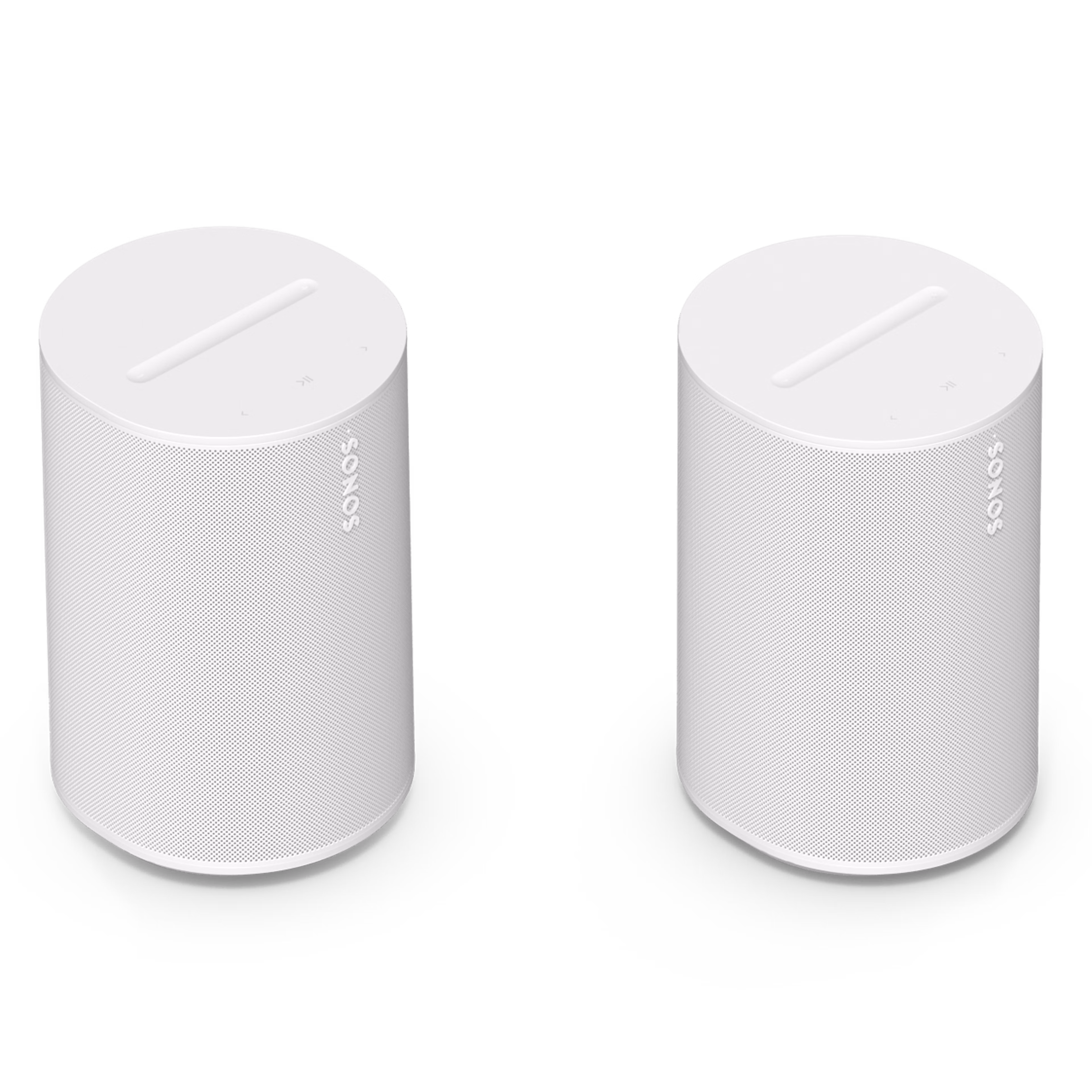 Angled view of the Sonos Era 100 SL pair speaker set in white